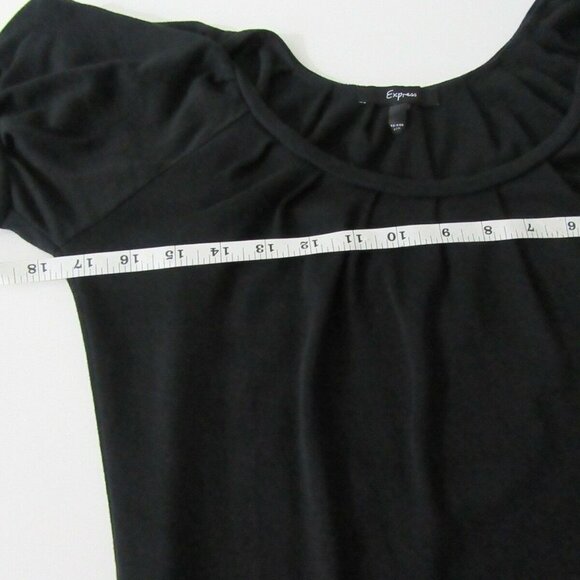 Express Black Short Sleeves Stretch Dress - Picture 8 of 9